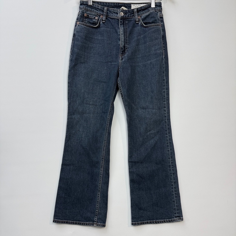 Rag & Bone Casey High Rise Ankle Flare Jeans Womens 28 Blue Excellent Chelsea